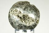 Polished Pyrite Sphere - Peru #195526-1